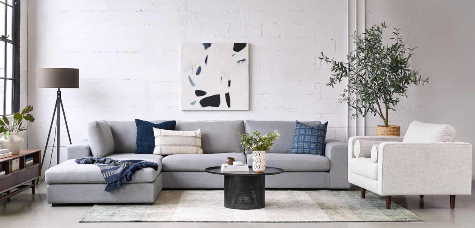 Beta quartz white left modular sectional thumbnail 3