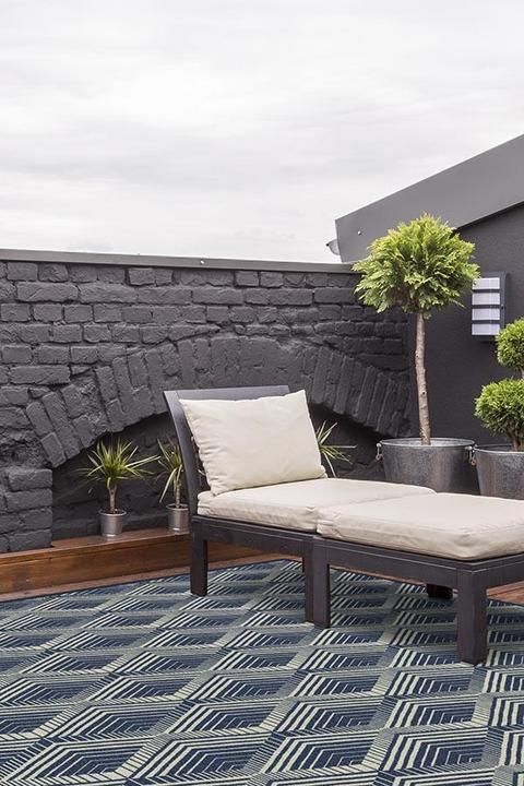 Outdoor Motus Diamond Navy Rug-9'x12' thumbnail 2