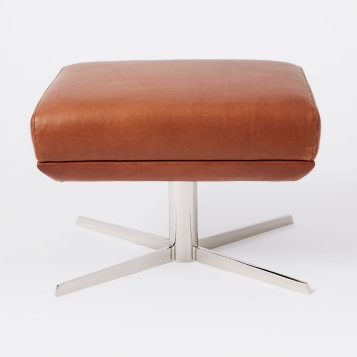 AUSTIN LEATHER SWIVEL OTTOMAN thumbnail 5