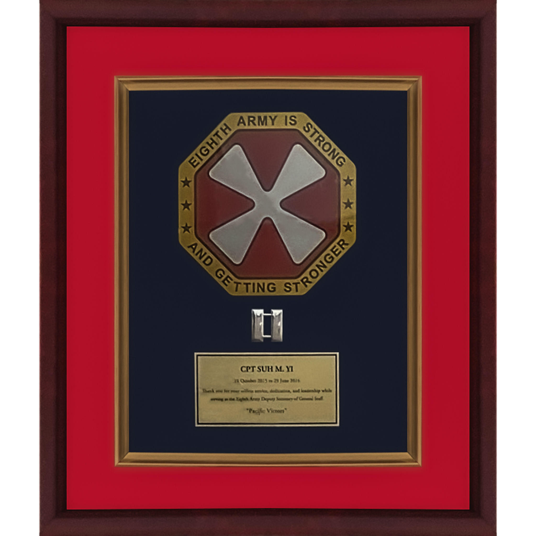 CUSTOMER MOUNT MILITARY PLAQUE WITH FRAME thumbnail 2