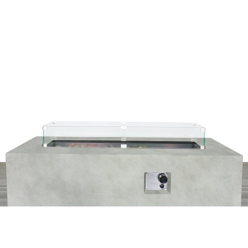 Abigale Fiber Reinforced Concrete Outdoor Fire Pit Table thumbnail 2