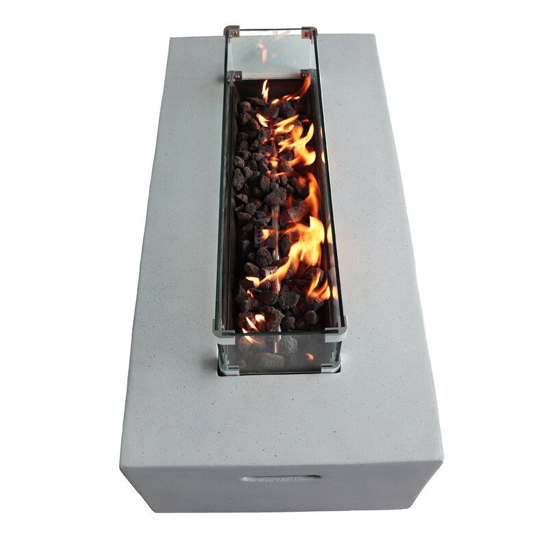 Abigale Fiber Reinforced Concrete Outdoor Fire Pit Table thumbnail 3
