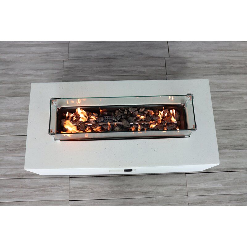 Abigale Fiber Reinforced Concrete Outdoor Fire Pit Table thumbnail 4