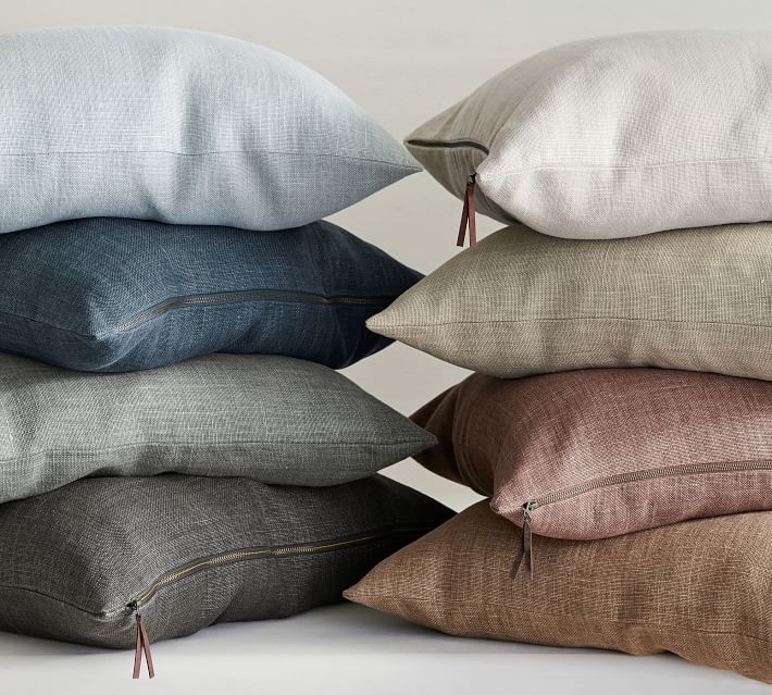 Belgian Linen Pillow Covers Made with Libeco with insert thumbnail 3