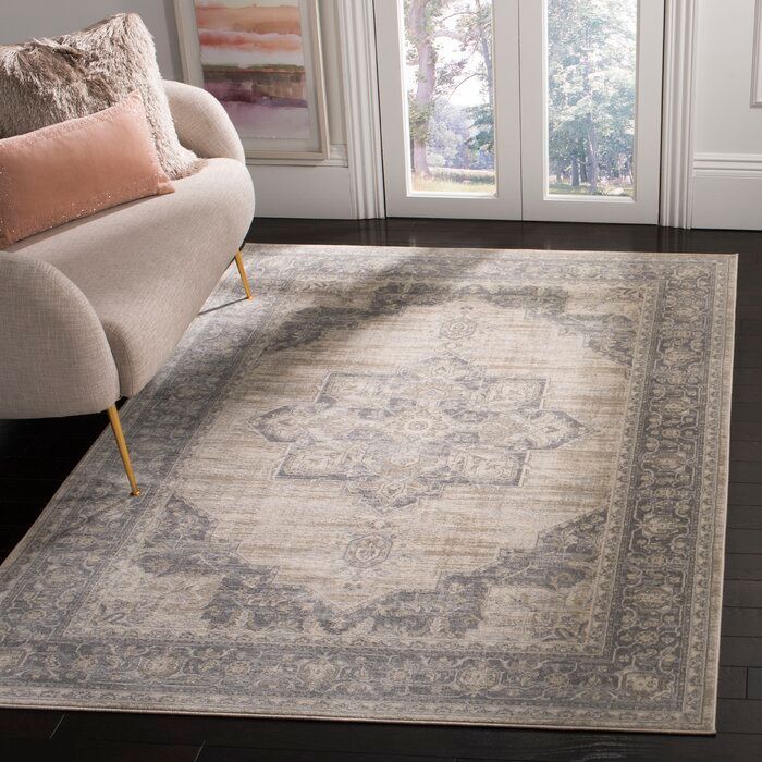 HALMA ORIENTAL CREAMGRAY AREA RUG thumbnail 2