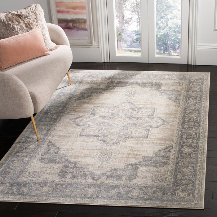 HALMA ORIENTAL CREAMGRAY AREA RUG thumbnail 5