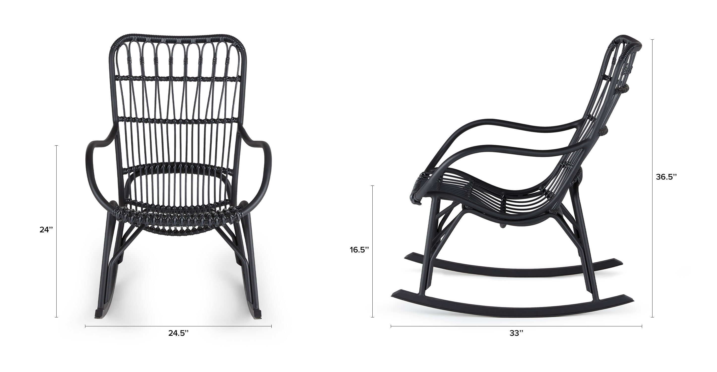 Medan Graphite Rocking Chair thumbnail 6
