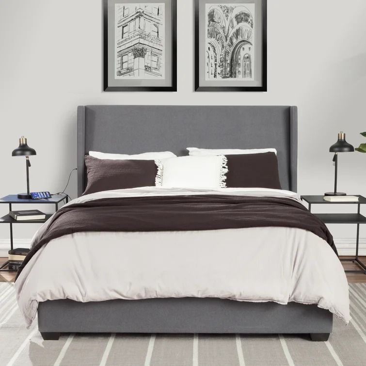 Brytney Upholstered Low Profile Storage Platform Bed-Queen thumbnail 2
