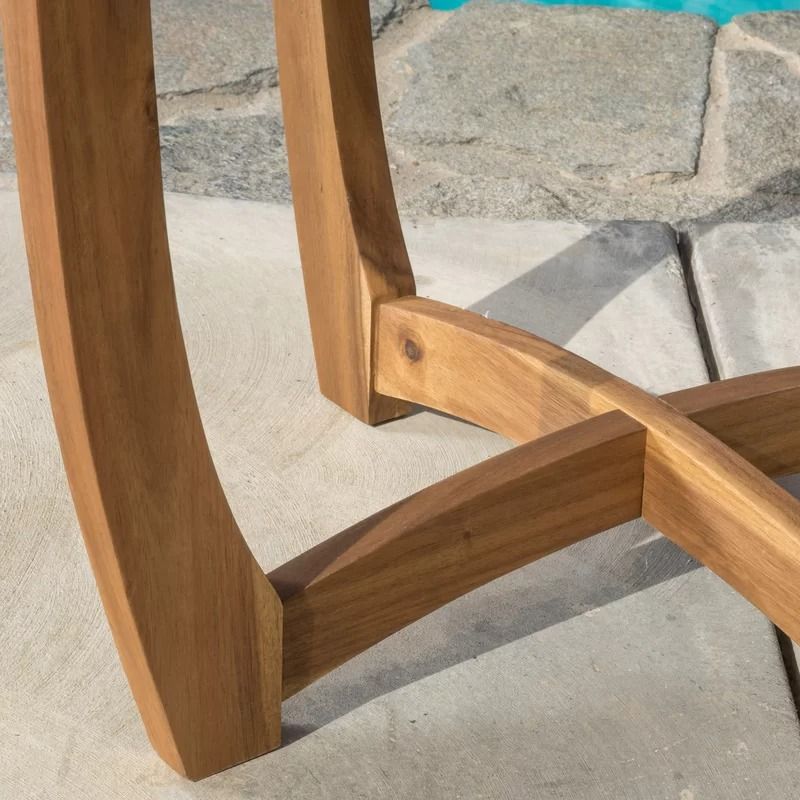 Round Two Person Long Bistro Set with Cushions thumbnail 10
