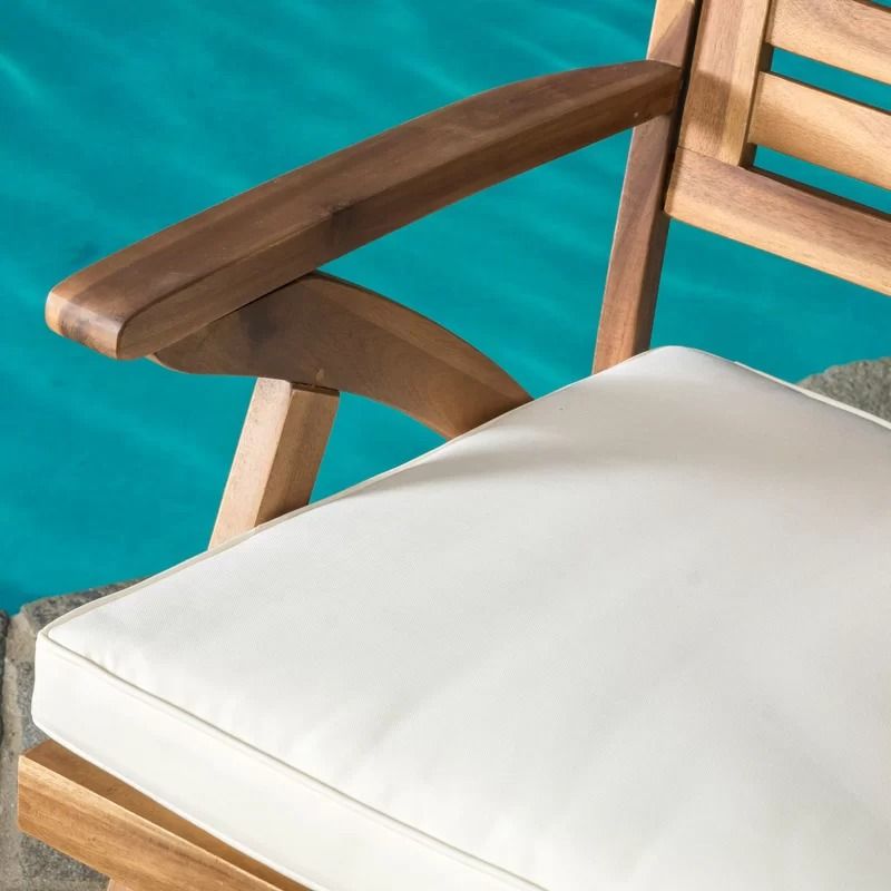 Round Two Person Long Bistro Set with Cushions thumbnail 7