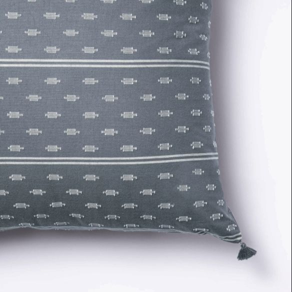 Woven Dobby Throw Pillow BlueNeutral with insert thumbnail 2