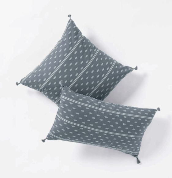 Woven Dobby Throw Pillow BlueNeutral with insert thumbnail 3