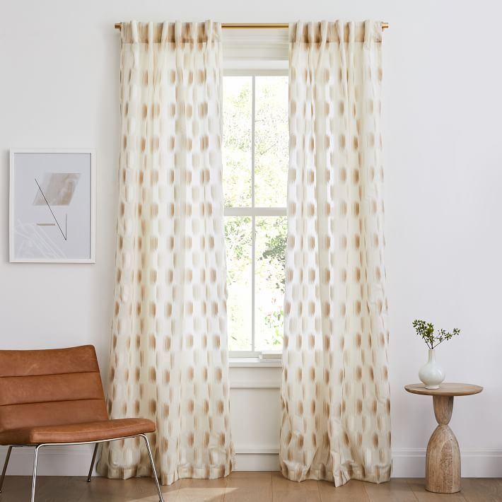 Sheer Shaded Dot Jacquard Curtain thumbnail 3