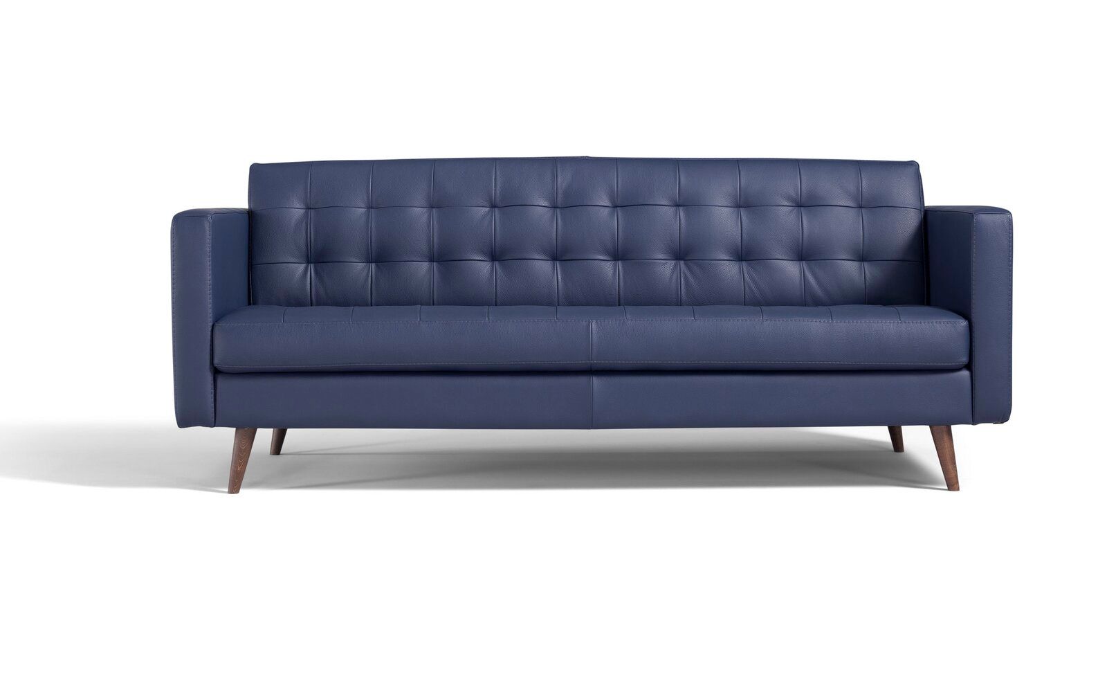 Burdett Genuine Leather Tuxedo Arm Loveseat thumbnail 2