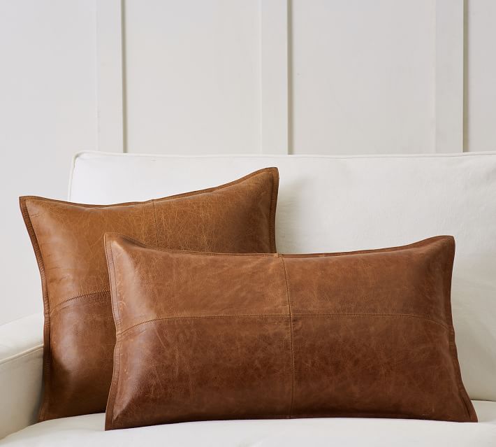 Pieced Leather Pillow thumbnail 2
