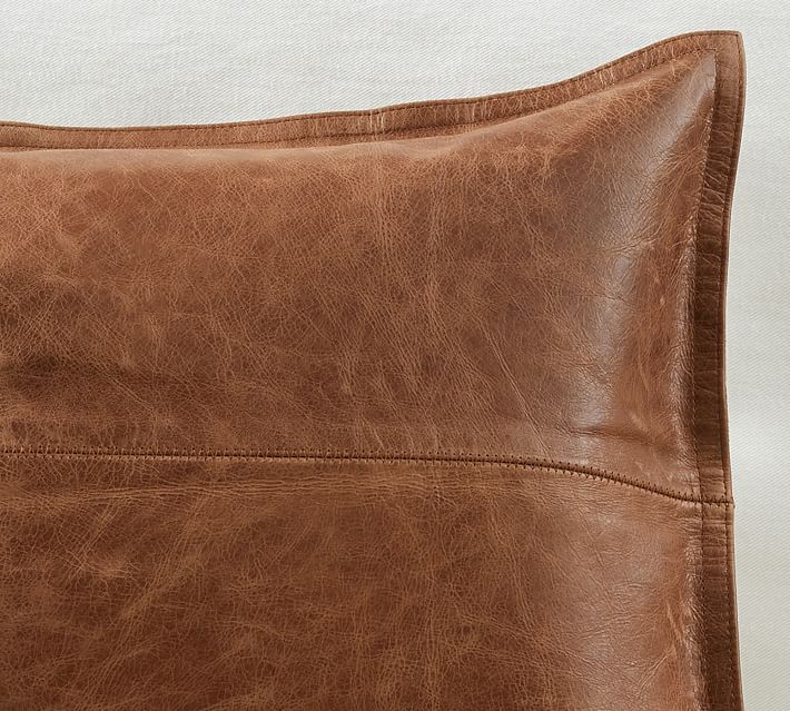 Pieced Leather Pillow thumbnail 3