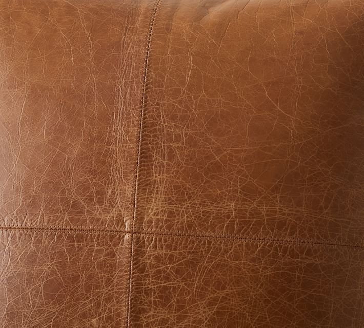 Pieced Leather Pillow thumbnail 4