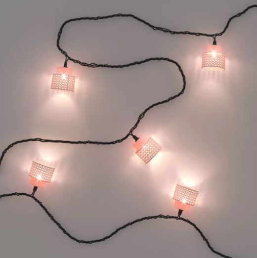 Incandescent Outdoor String Lantern Lights White Punched thumbnail 3