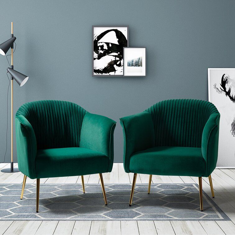 Barkeley Wide Tufted Velvet Barrel Chair thumbnail 4