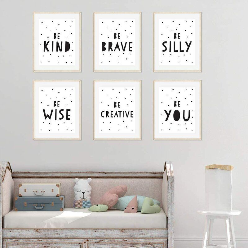 Dedmond Be Kind Brave Silly Wise Creative You Piece Set Paper Print Framed thumbnail 2