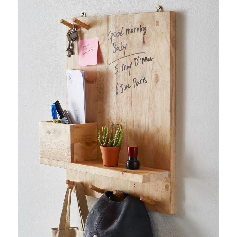 Hans Wall Key Organizer with Memo Board And Wall Basket thumbnail 2
