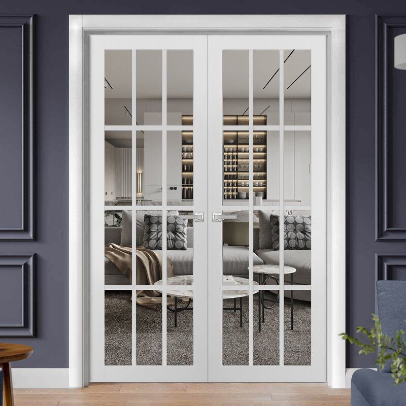 Glass Wood French Doors thumbnail 2