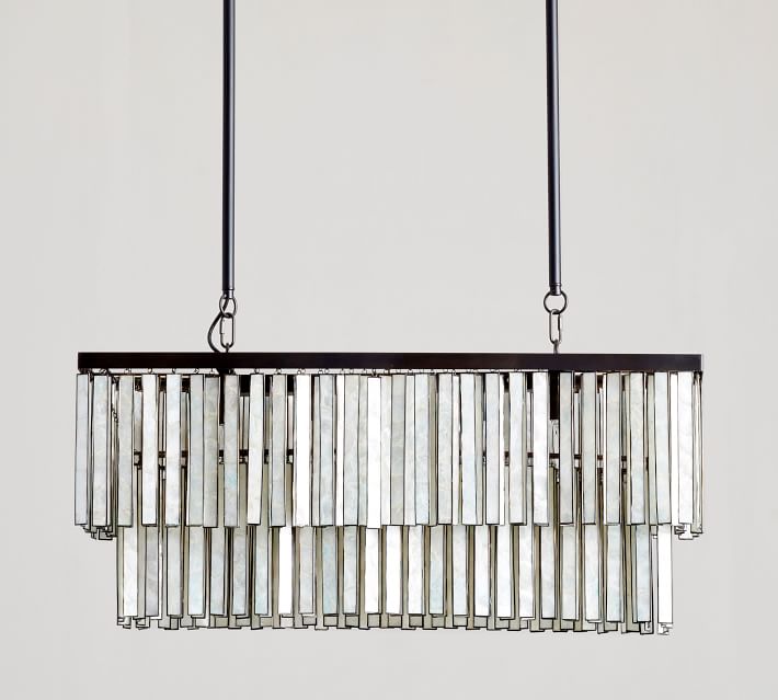 Astrid Capiz Rectangular Chandelier thumbnail 2