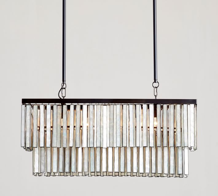 Astrid Capiz Rectangular Chandelier thumbnail 3