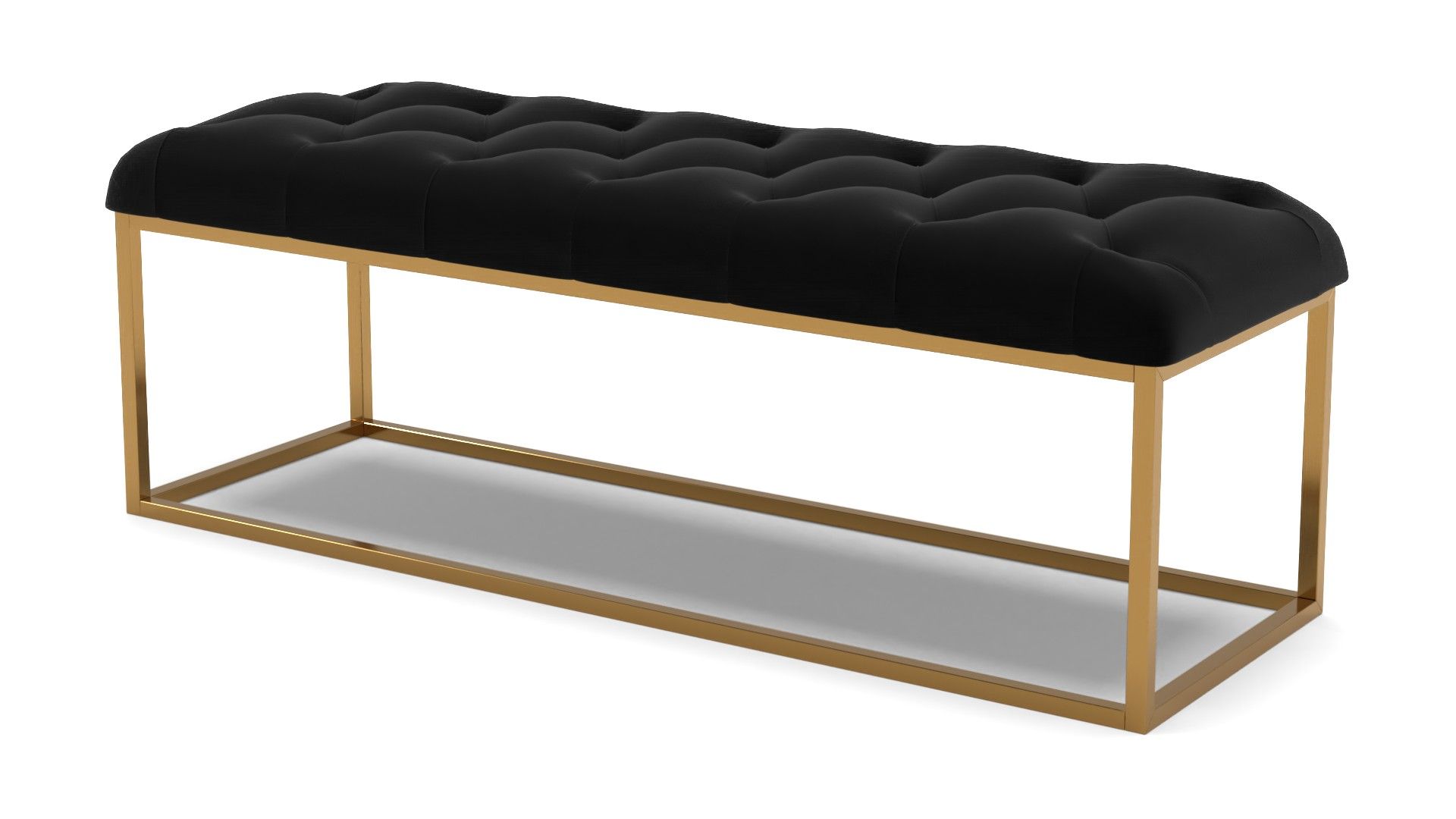 Benkelman Bench With Gold Colored Legs thumbnail 3