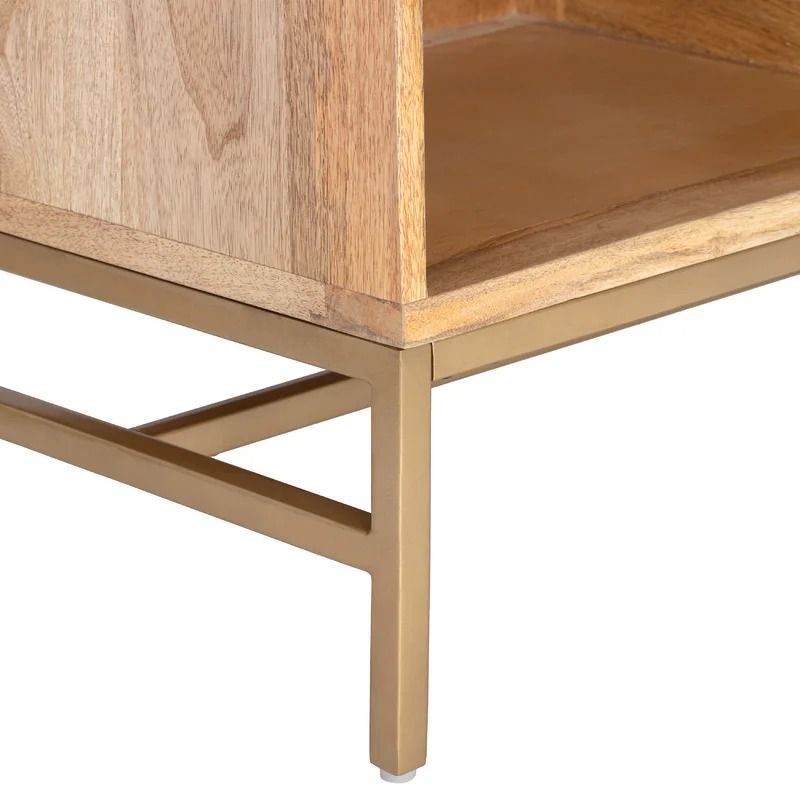 Cleary Solid Mango Wood TV Stand thumbnail 4