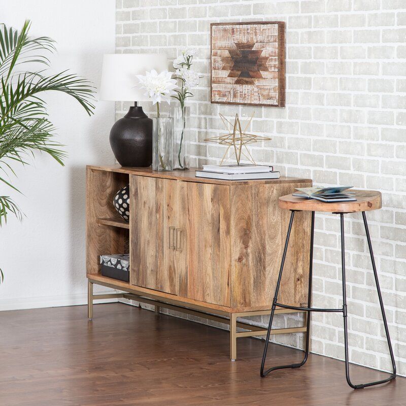 Cleary Solid Mango Wood TV Stand thumbnail 2