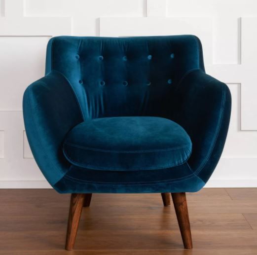 Rhodes Mid Century Modern Tufted Armchair thumbnail 2