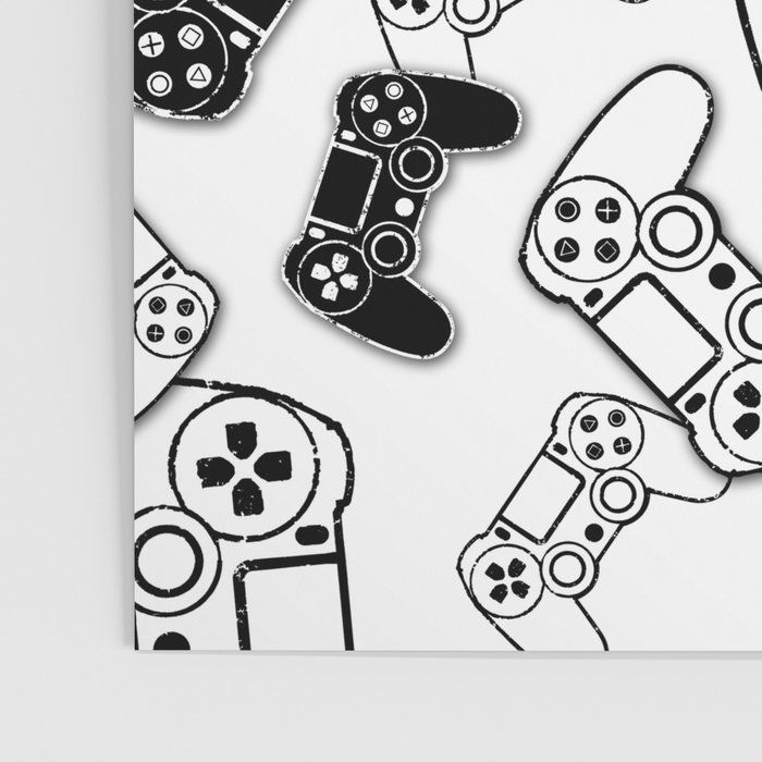 Video Games Black on White Poster Unframed  thumbnail 3