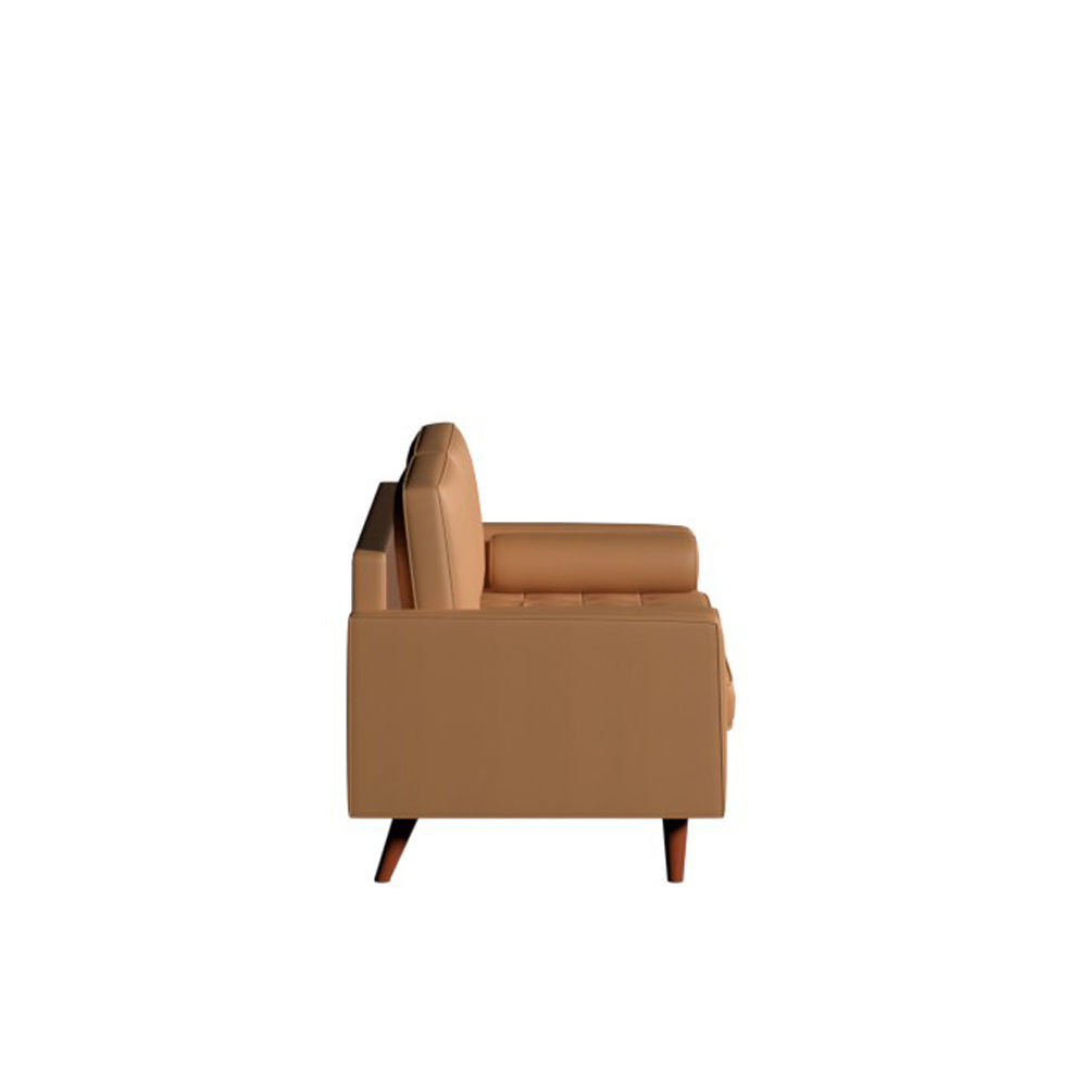 George Oliver Leather Square Arm Loveseat thumbnail 2