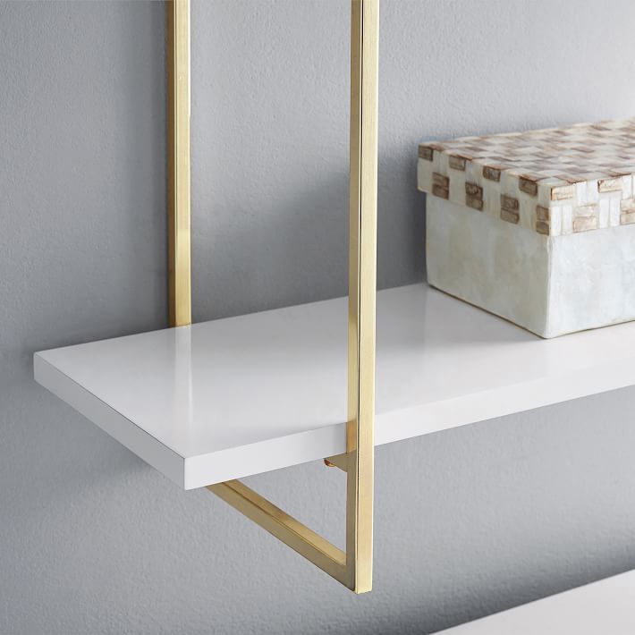 Gold Polished 3 Tier Shelf thumbnail 2