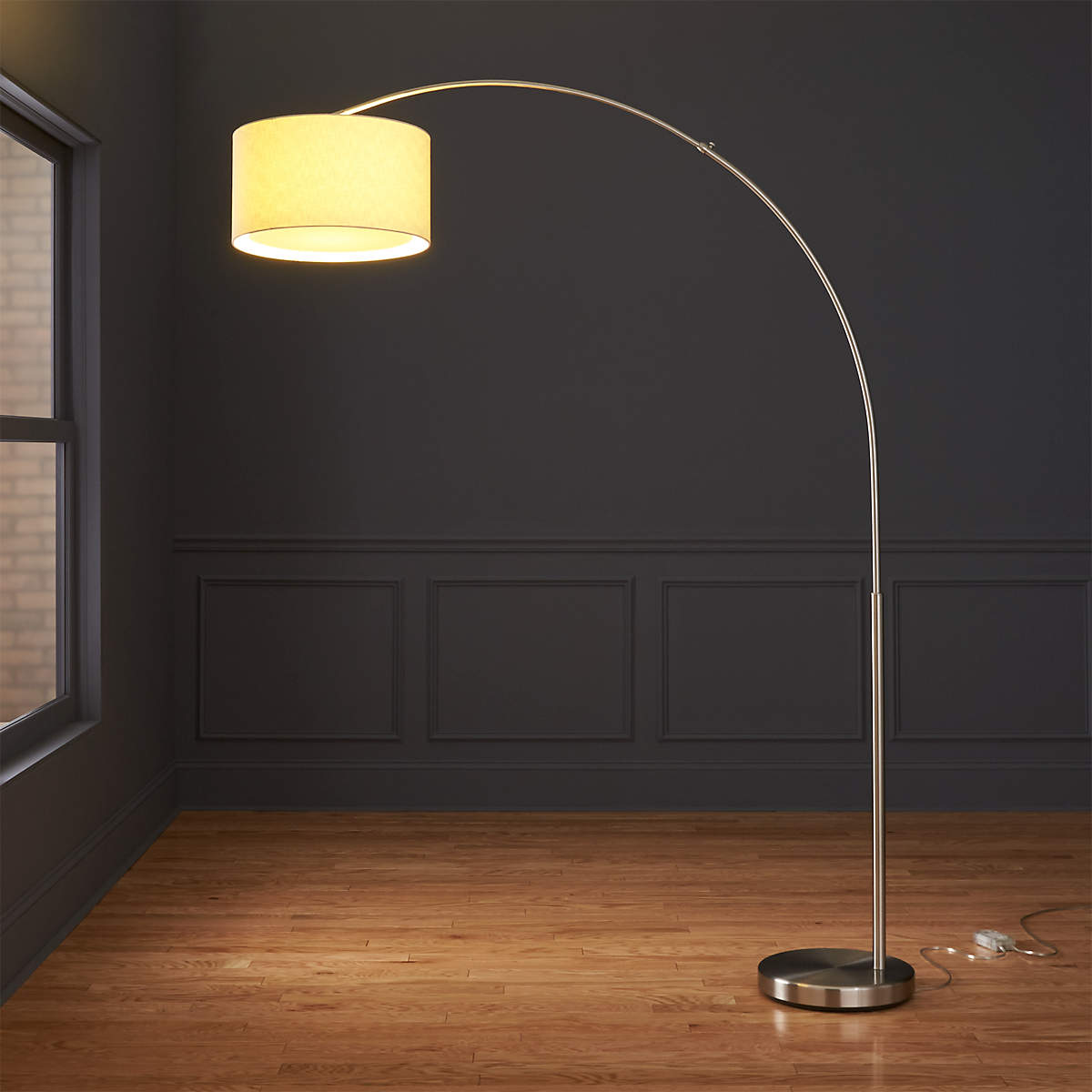 BIG DIPPER ARC BRUSHED NICKEL FLOOR LAMP thumbnail 2