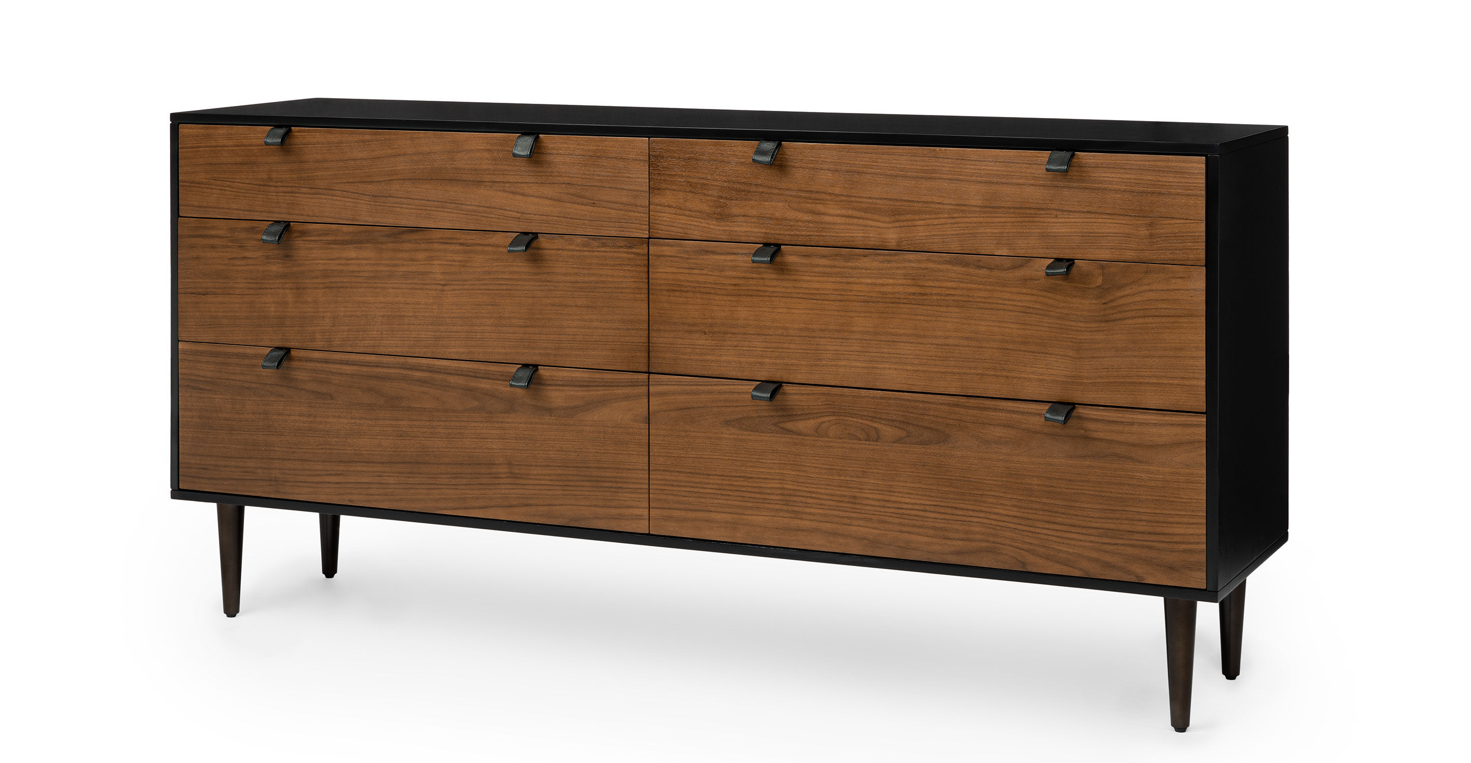 Envelo Black / Walnut 6 Drawer Double Dresser thumbnail 2
