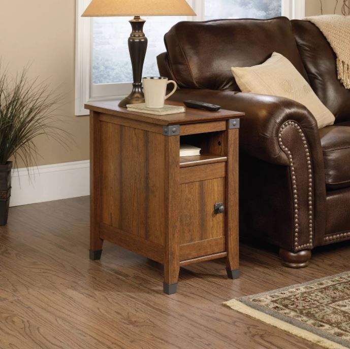 Carson Forge Side Table with Slide Out Shelf  thumbnail 2