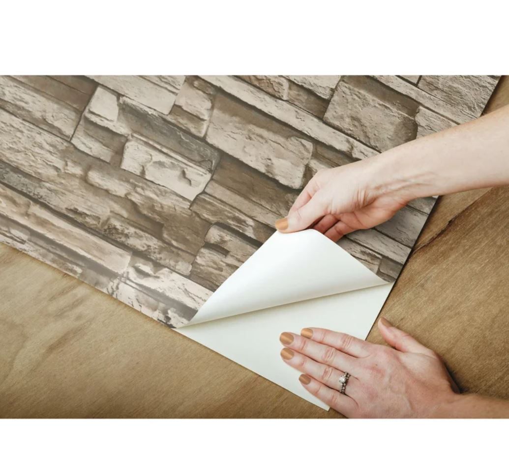 Coleen Stacked Stone Peel and Stick Wallpaper Roll thumbnail 2