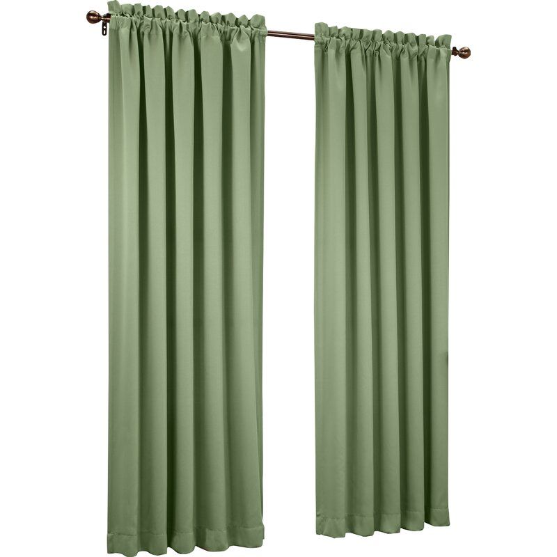 Wayfair Basics Solid Room Darkening Thermal Rod Pocket Single Curtain Panel-95" thumbnail 2
