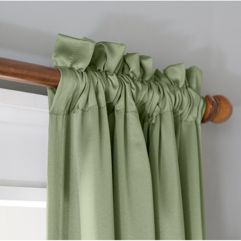 Wayfair Basics Solid Room Darkening Thermal Rod Pocket Single Curtain Panel-95" thumbnail 3