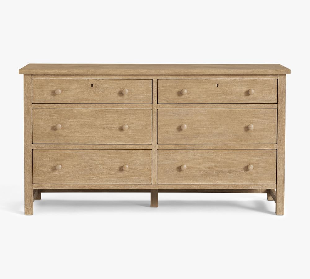 Farmhouse 6 Drawer Wide Dresser Seadrift thumbnail 2