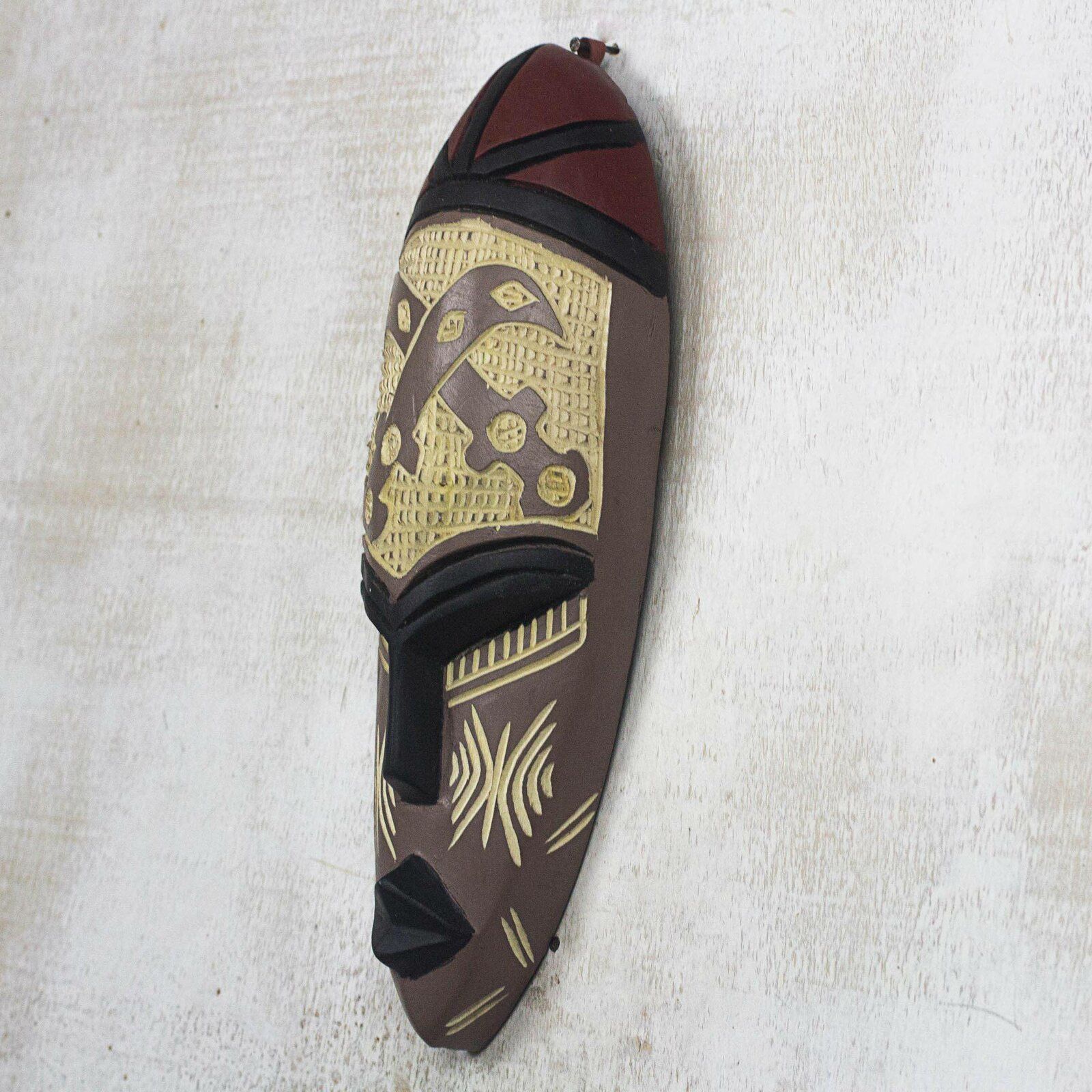 Courageous Ohene Wood African Mask Wall Decor thumbnail 2