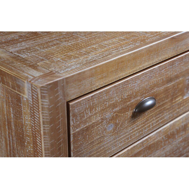 Montauk 2 Drawer Solid Wood Nightstand thumbnail 3