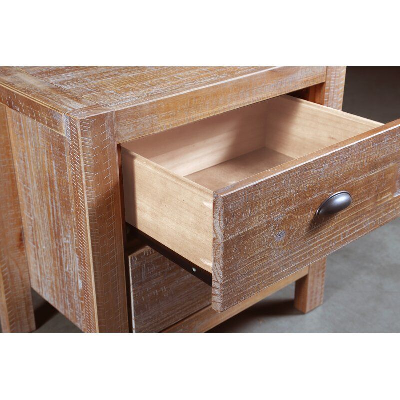 Montauk 2 Drawer Solid Wood Nightstand thumbnail 4
