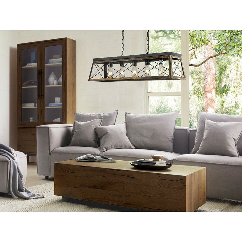 Hidevale Light Lantern Rectangle LED Chandelier thumbnail 2