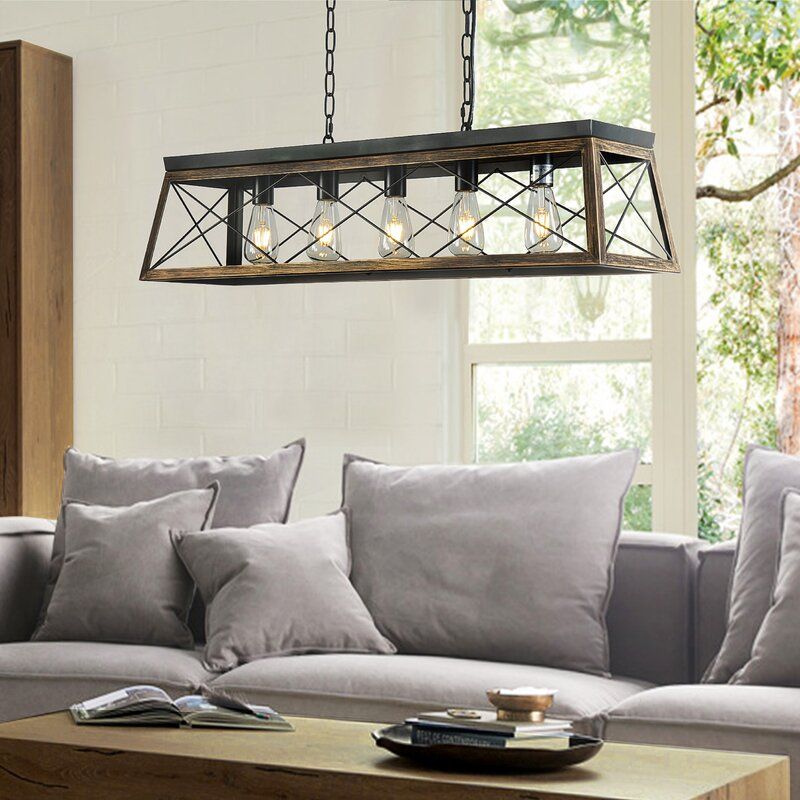 Hidevale Light Lantern Rectangle LED Chandelier thumbnail 3