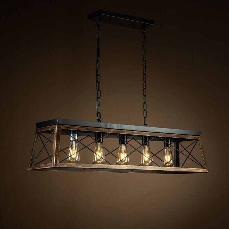 Hidevale Light Lantern Rectangle LED Chandelier thumbnail 4