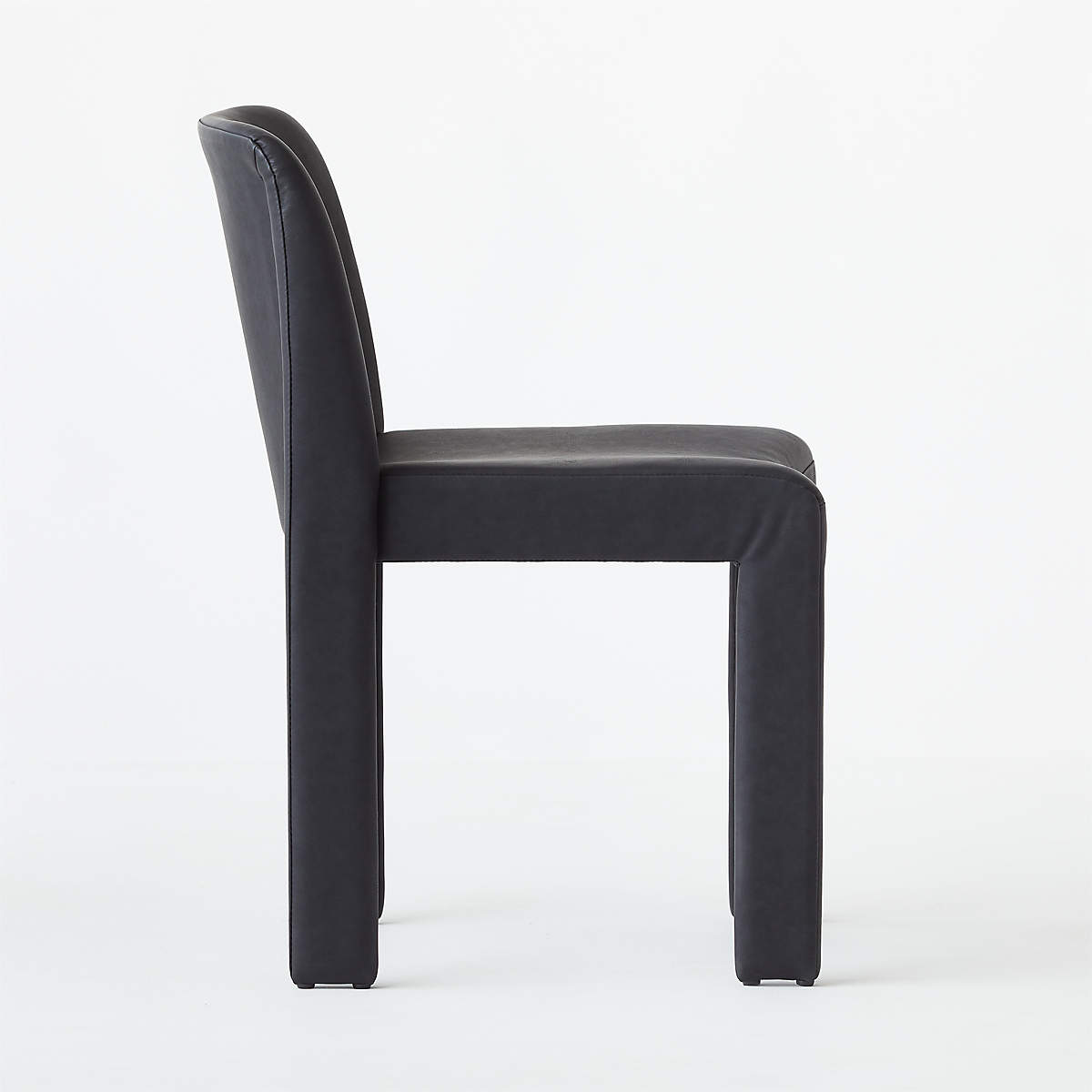 HIDE FAUX LEATHER BLACK DINING CHAIR thumbnail 2