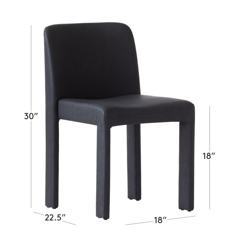 HIDE FAUX LEATHER BLACK DINING CHAIR thumbnail 5